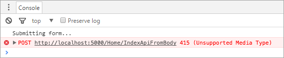 Unsupported Media type using x-www-url-formencoded with FromBody attribute