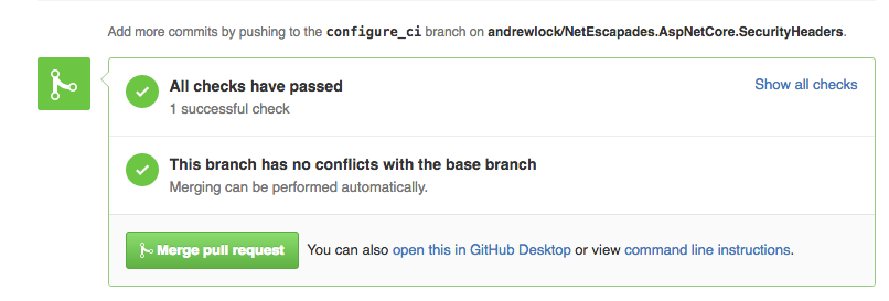 Pull request after CI successful 