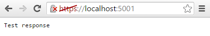 Successful request over SSL using self-signed certificate