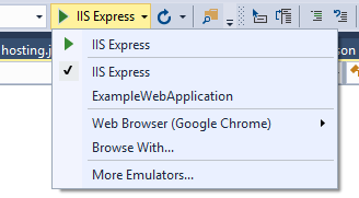 the F5 menu for running the application