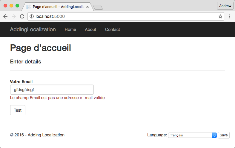 Localised display name attribute