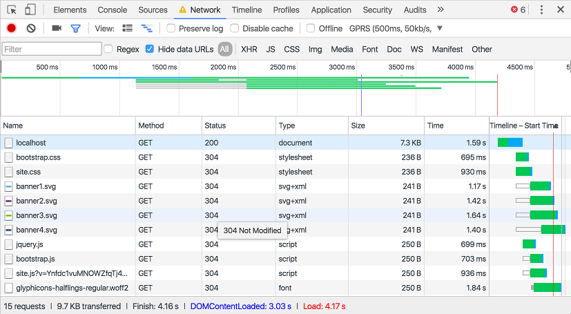 High latency connection without caching