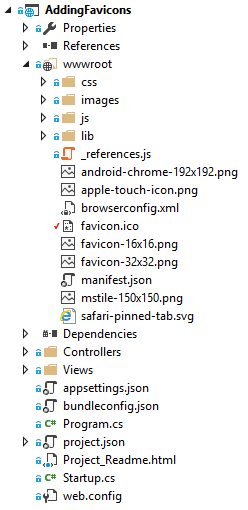 Extracted favicon pack