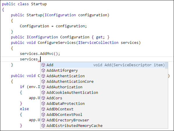 VS  Code suggestions