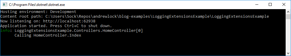 Logs with filtering