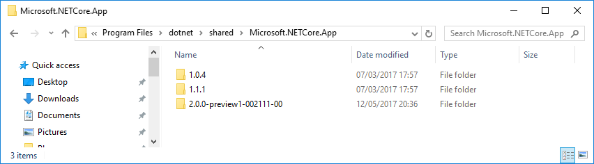 Image of runtimes available
