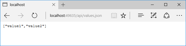 Json result formatted