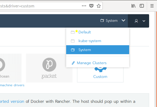 Switch to system menu