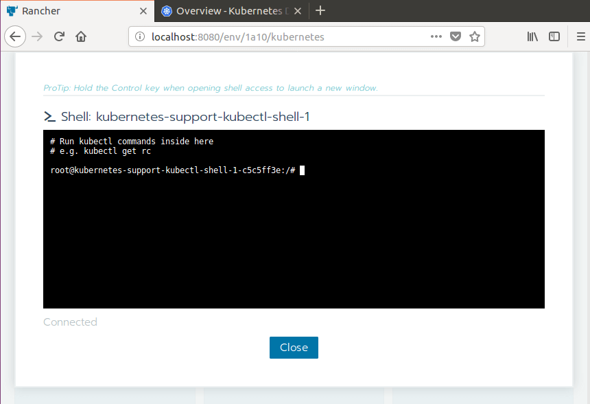 Running kubectl in the browser