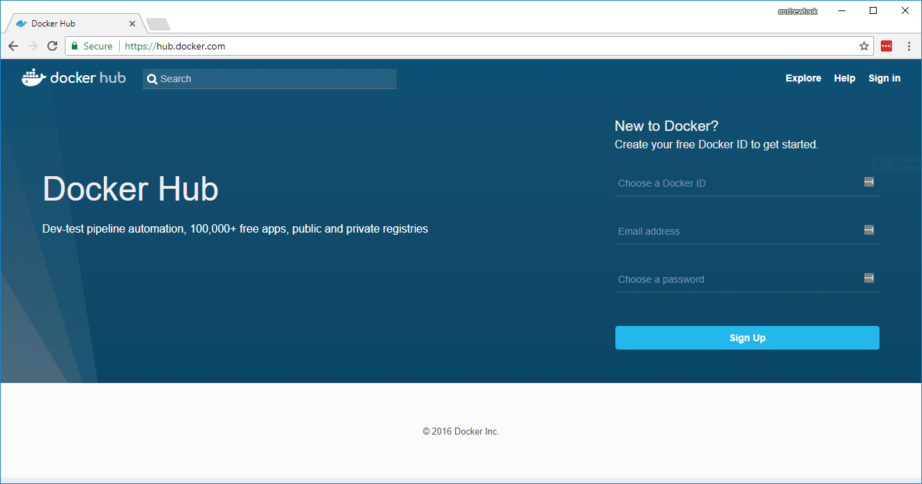Sign up Page