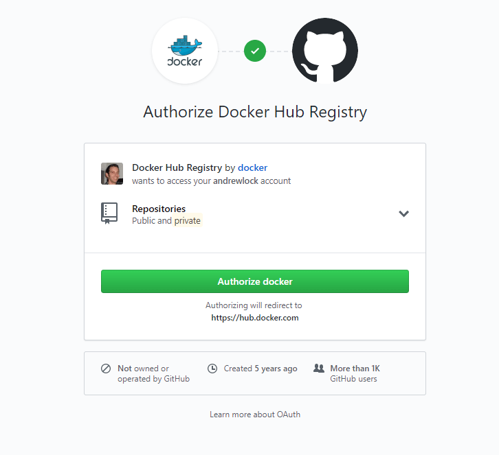 Authorize Docker Hub