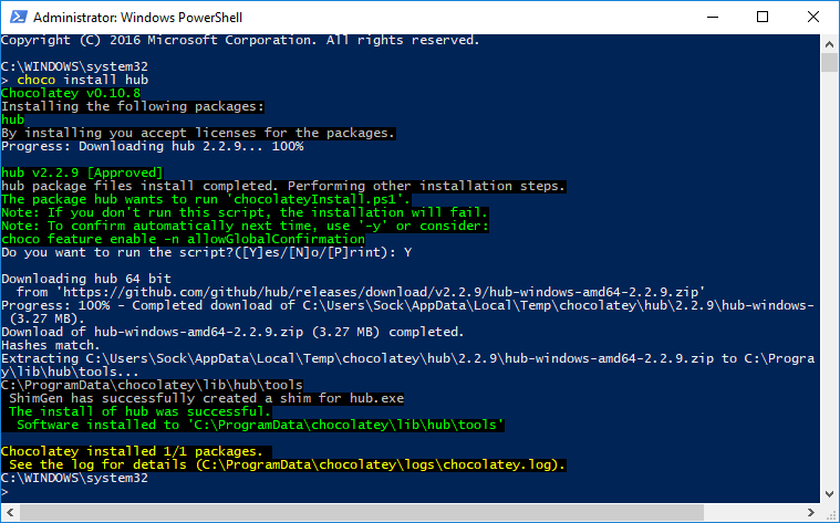 Installing Hub