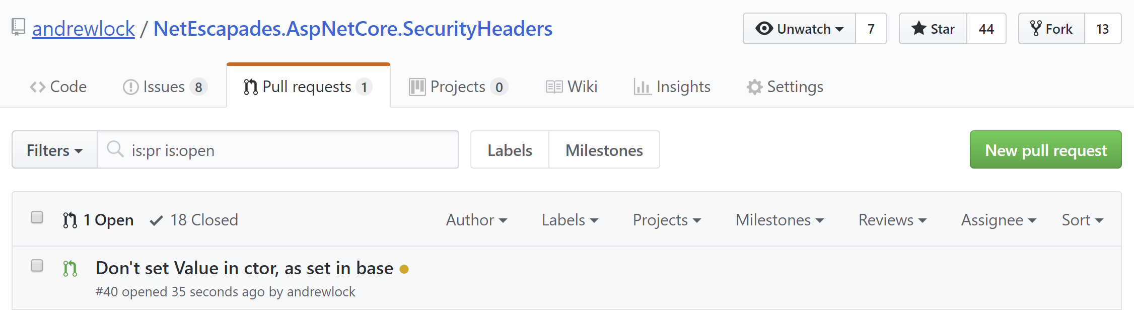 New pull request