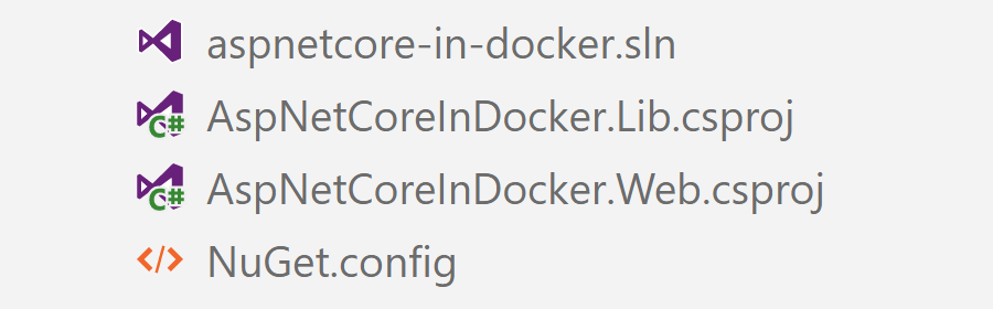 Stage 2: src csproj files in the root