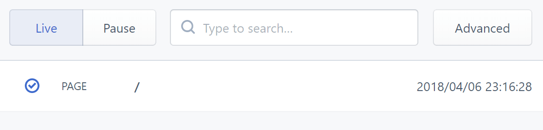 The Segment Debugger after tracking a page