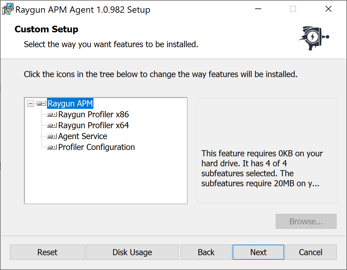 Installing the Raygun Agent on Windows