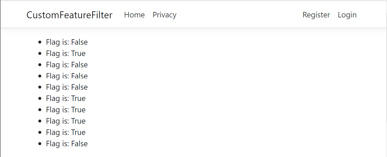 Using IFeatureManager, every call to IsEnabled is independent