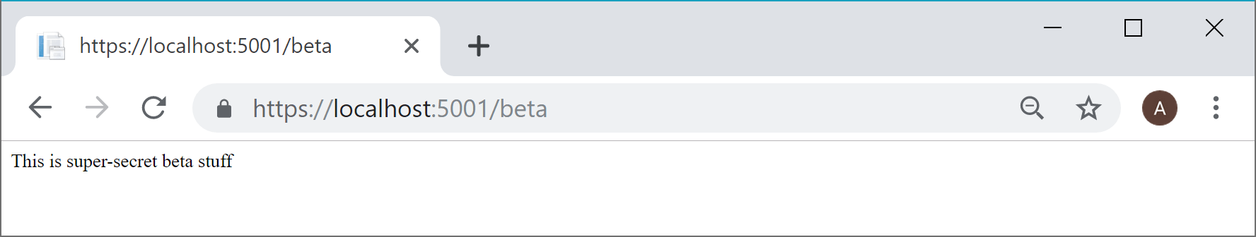 Viewing the beta page