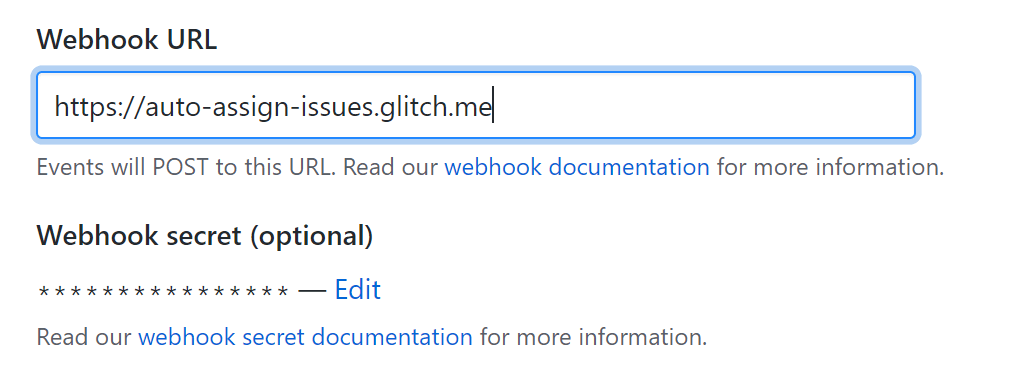 Updating the Webhook URL to point to the Glitch app