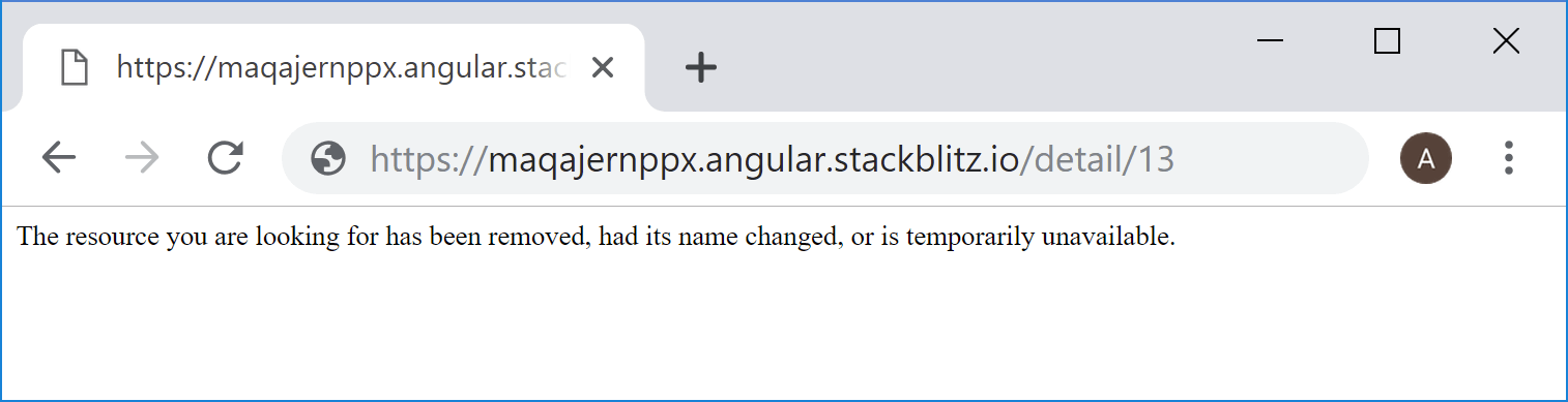 404 when reloading a page