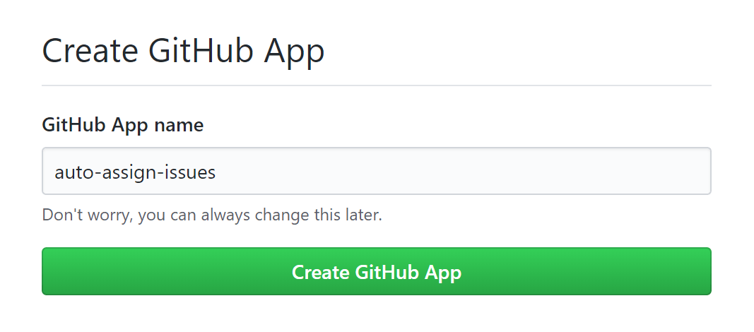 Choosing a name for your GitHub app