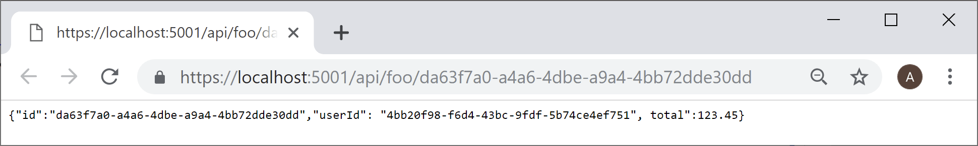 Example of the request working