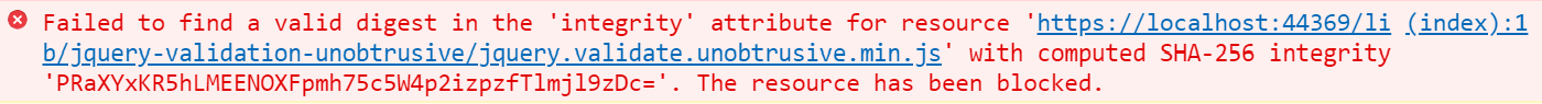 Invalid SRI causing failed file load
