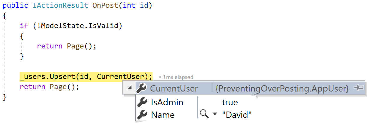 Malicious post with overposting