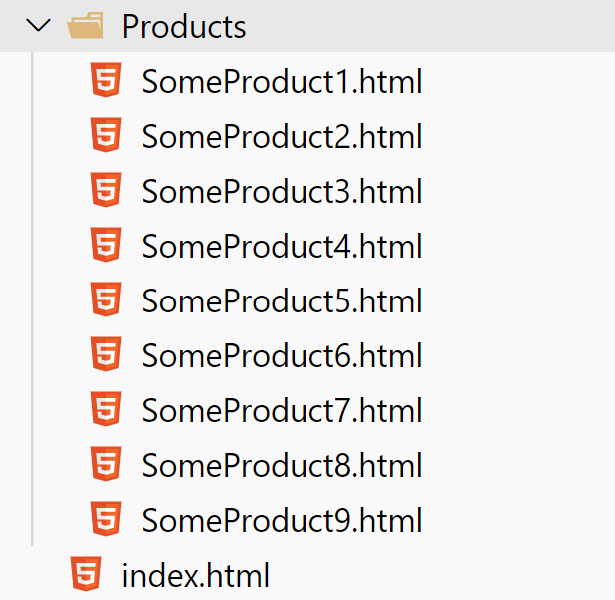 We need to prerender an HTML file for every possible value of {name}