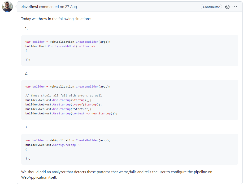 Issue https://github.com/dotnet/aspnetcore/issues/35814