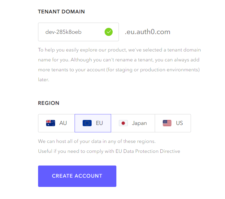 Creating an account