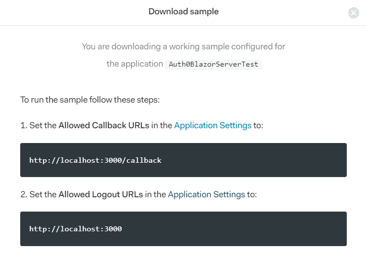 Configure callback URLs