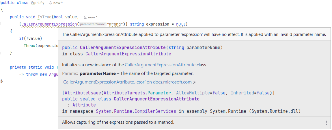 Rider will tell you if the parameter you've entered is wrong