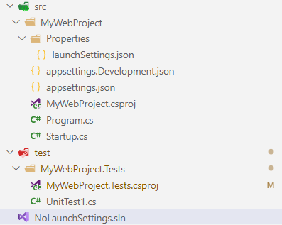 The web project includes a launchsettings.json file to make running locally easier