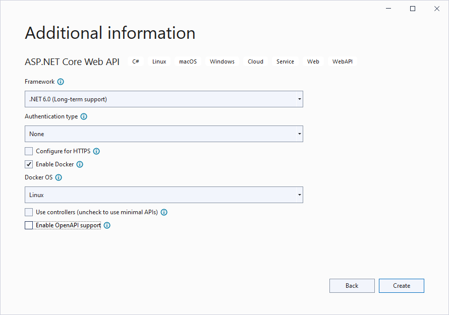 Creating a sample application using Visual Studio