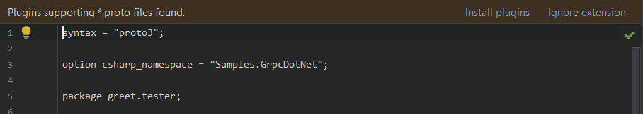 Rider will suggest you install a plugin when you open a .proto file