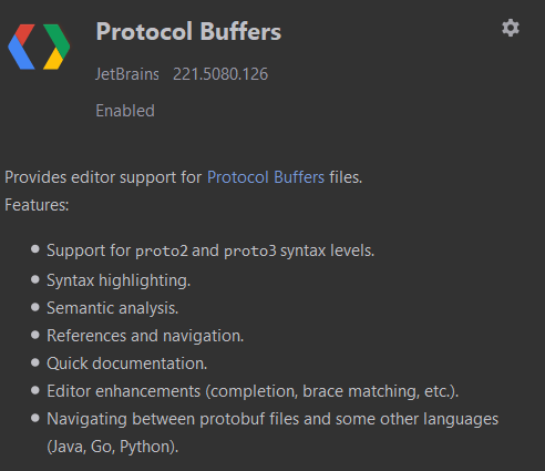 Rider will suggest you install the Protocol Buffers plugin