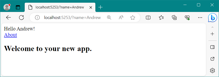 The response is rendered as HTML