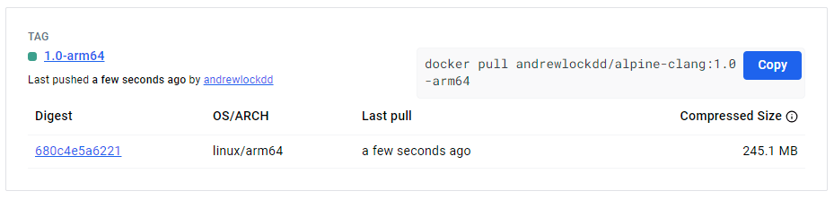 A single architecture tagged image
