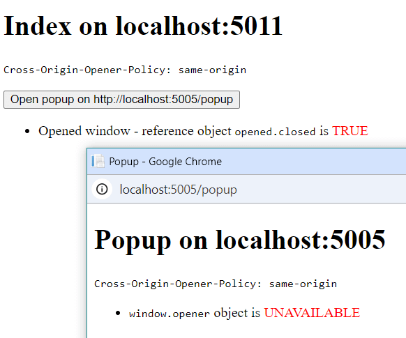 In cross-origin scenarios where both have unsafe-none, there are no additional restrictions