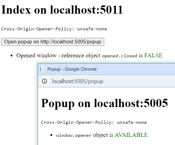 In cross-origin scenarios where both have unsafe-none, there are no additional restrictions