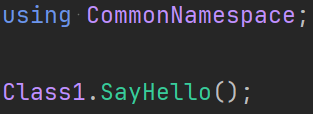 JetBrains Rider showing the code now compiles