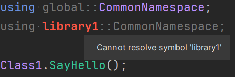 JetBrains Rider showing the code fails to compile again