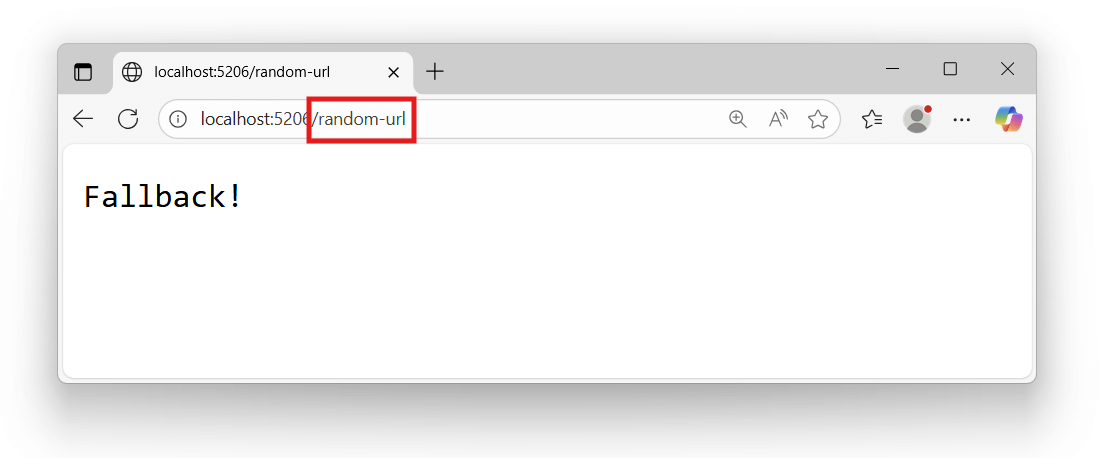 The fallback endpoint is allowed to execute