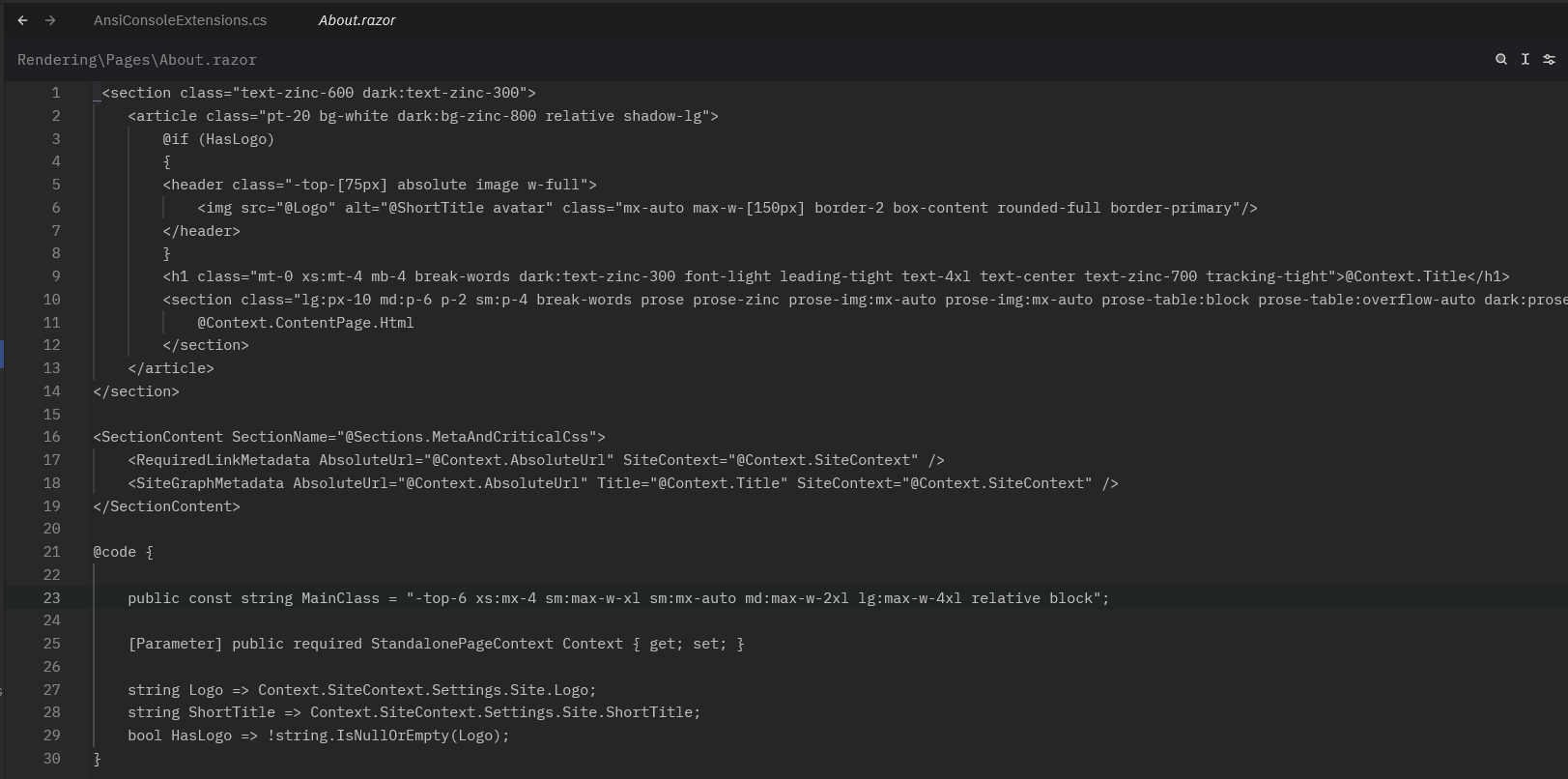 .razor files don't have any syntax highlighting