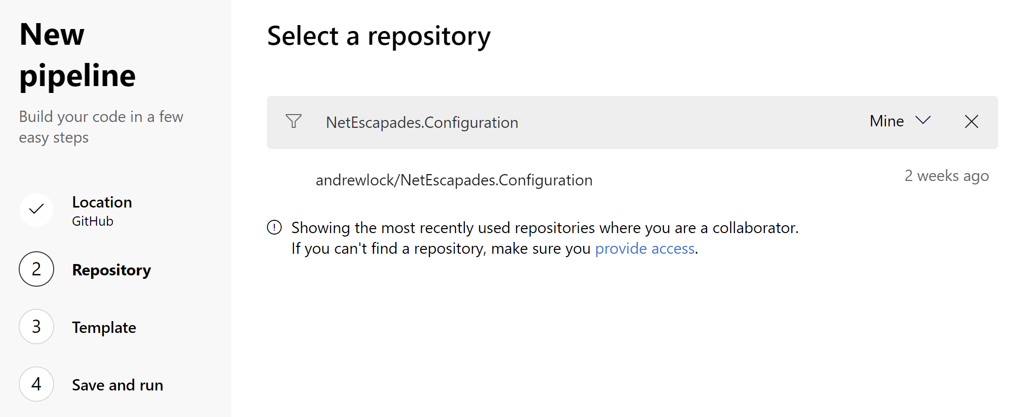 Authorize your Azure DevOps account to access your GitHub account