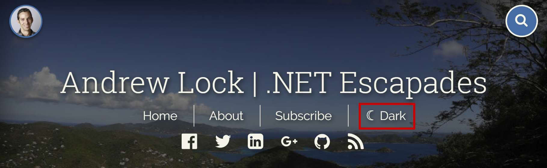 Dark link in header bar