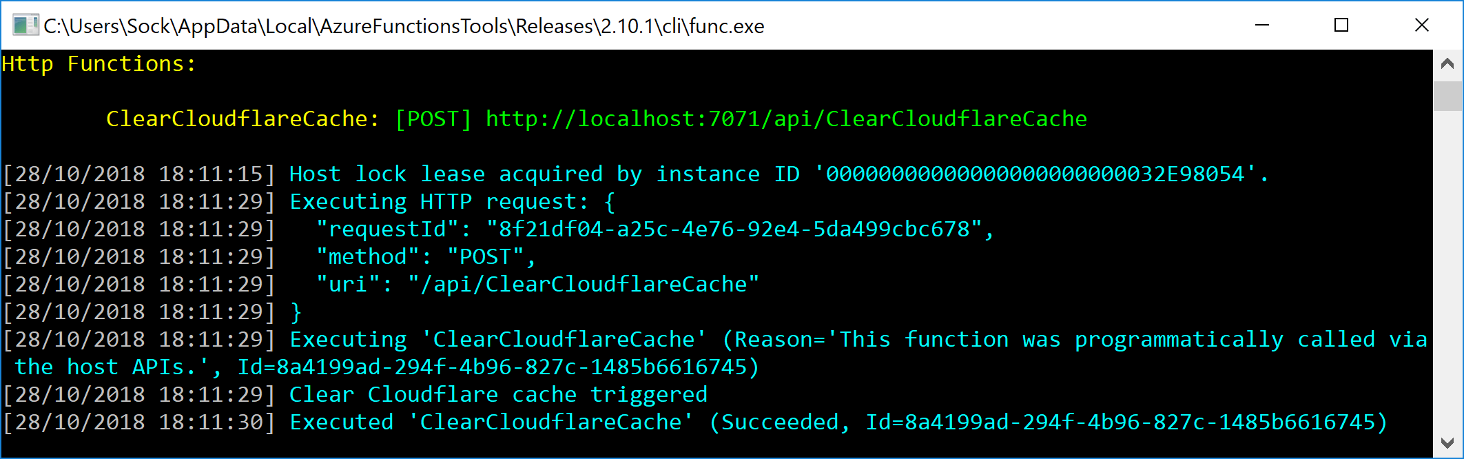Triggering a build with Azure Functions