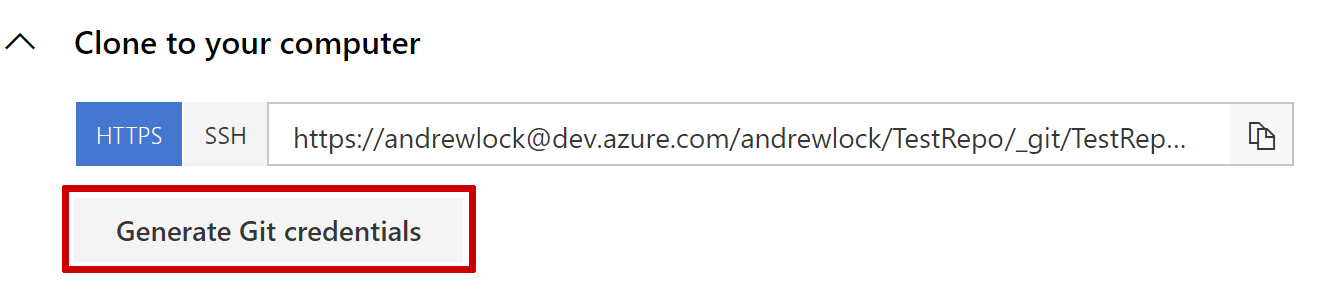 Create Git credentials